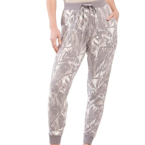 NEW LOVE STITCH Printed Multicolor Joggers grey/natural for women 168tn - Picture 2 of 6